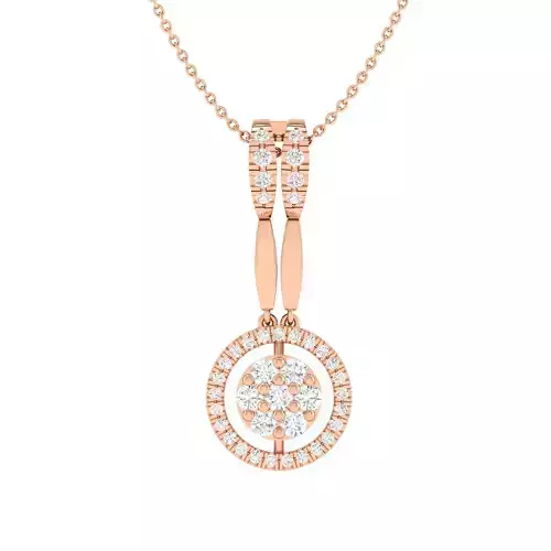 Women round pendant 3dm stl render detail 3D print model