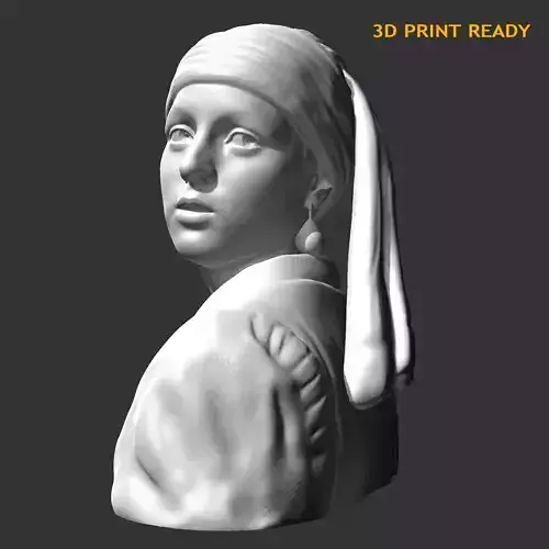 Girl with a Pearl Earring 3D print model