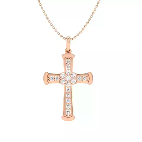 Cross pendant 3dm stl render detail 3D print model