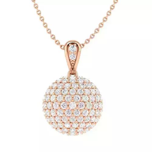 Women round pendant 3dm stl render detail