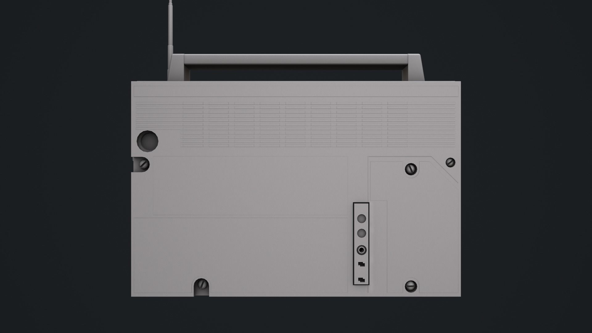 VEF-12 Soviet Radio - GameReady LowPoly PBR Low-poly 3D model_14