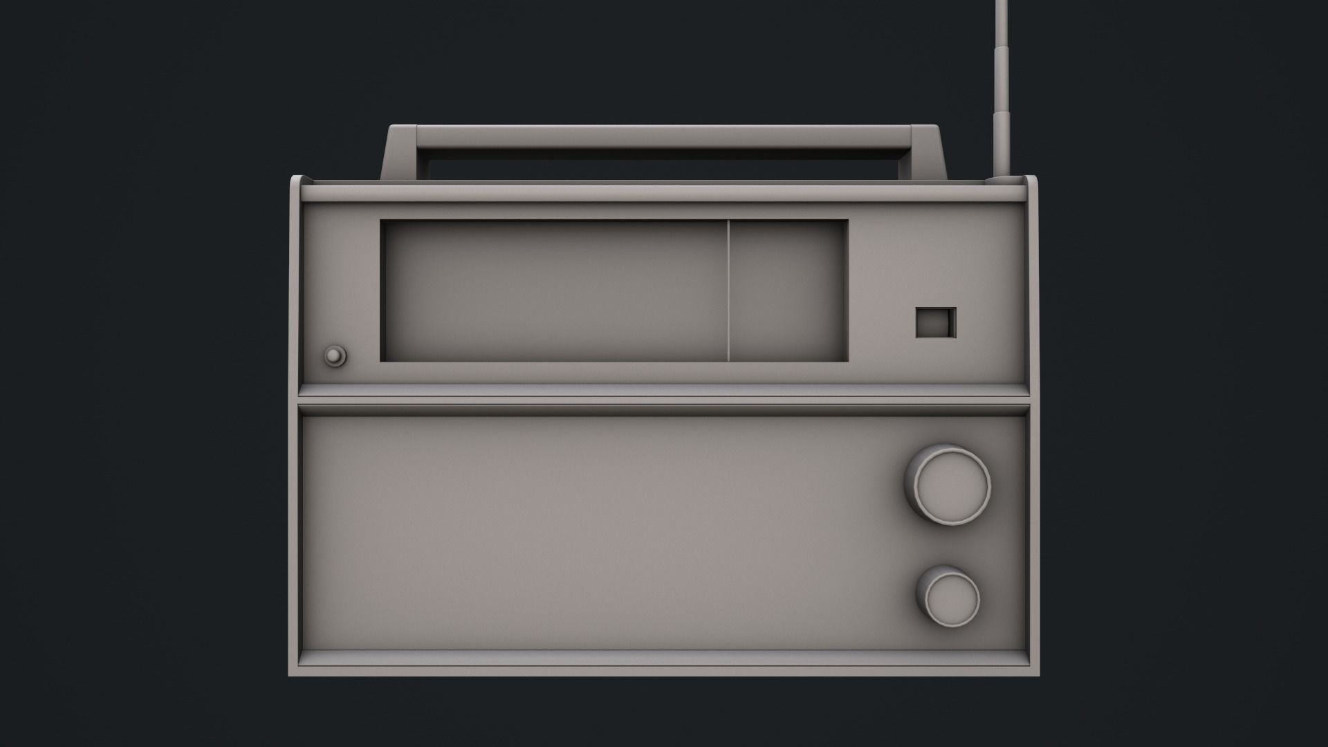VEF-12 Soviet Radio - GameReady LowPoly PBR Low-poly 3D model_21