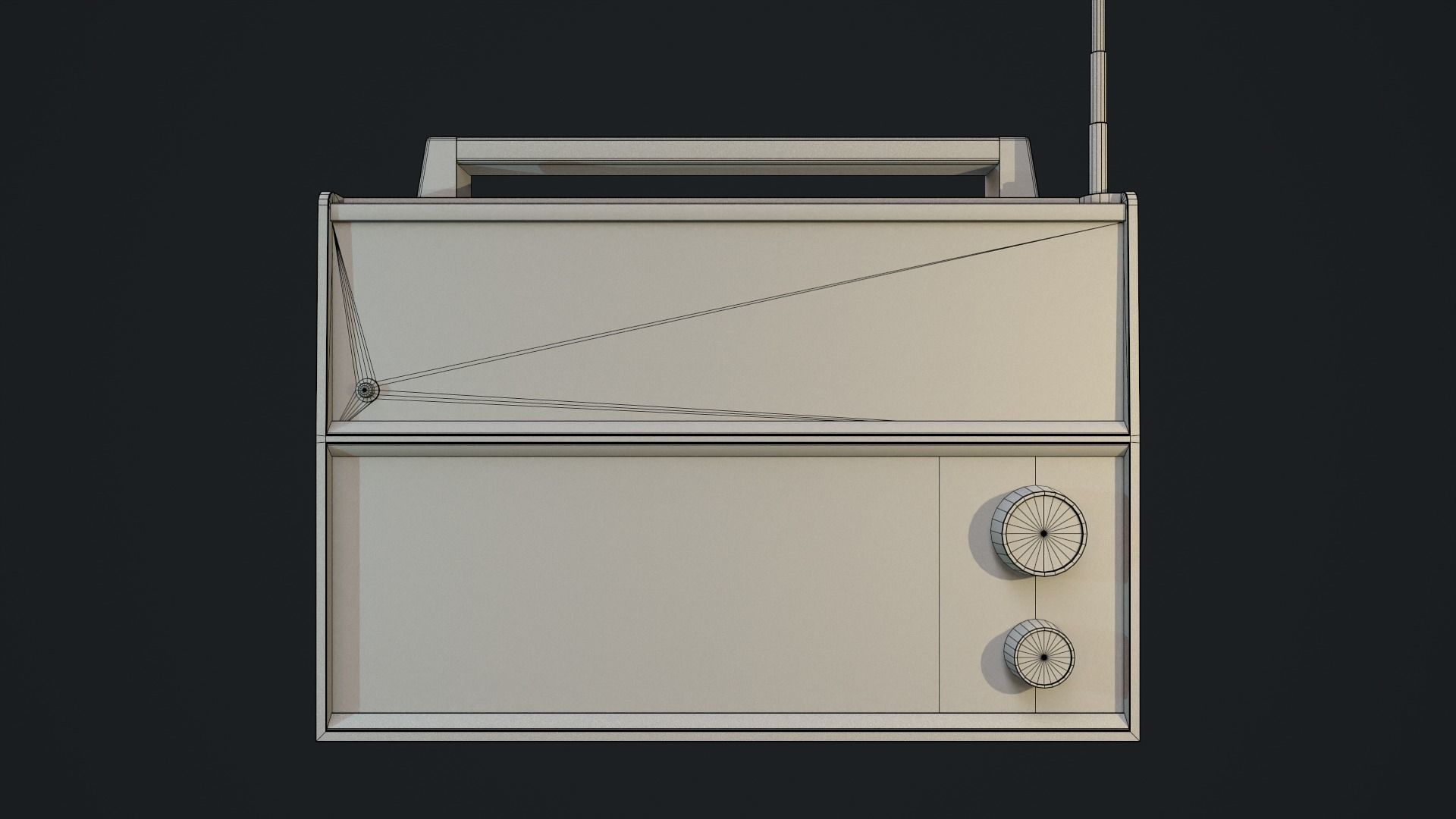 VEF-12 Soviet Radio - GameReady LowPoly PBR Low-poly 3D model_19