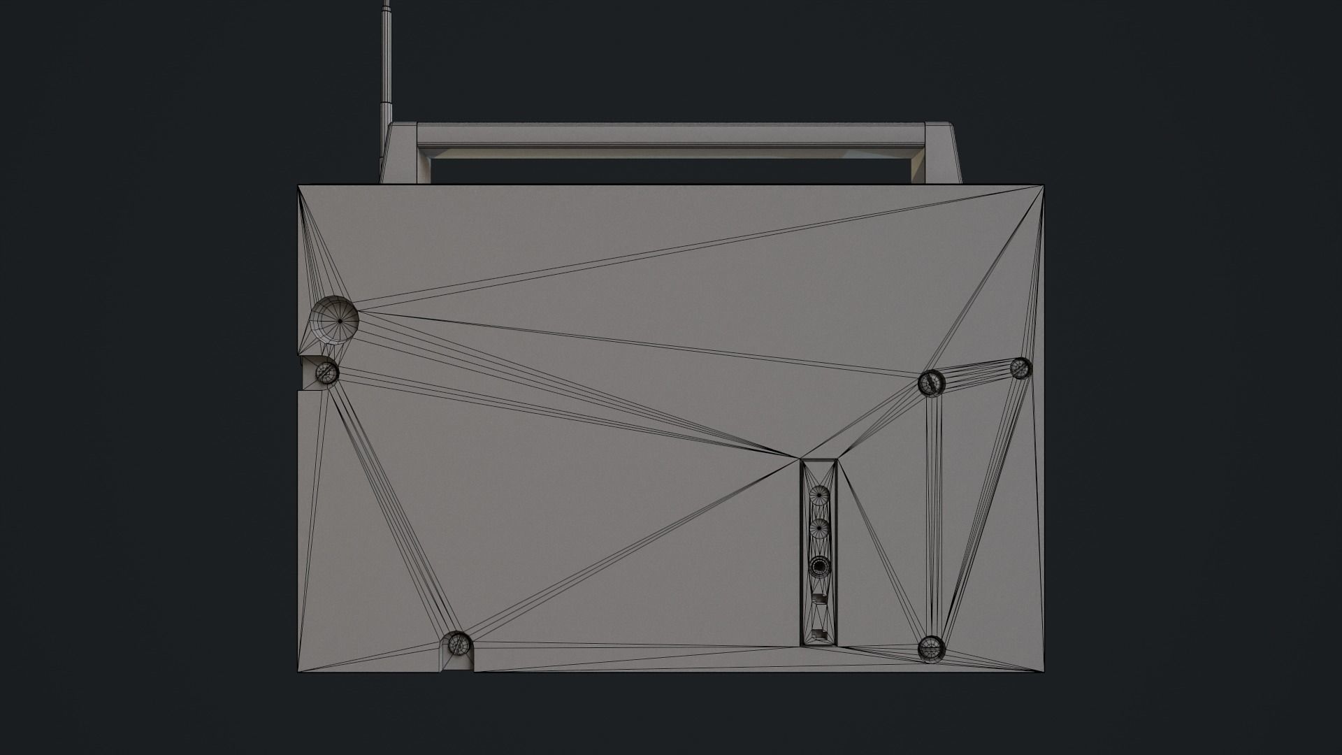 VEF-12 Soviet Radio - GameReady LowPoly PBR Low-poly 3D model_12