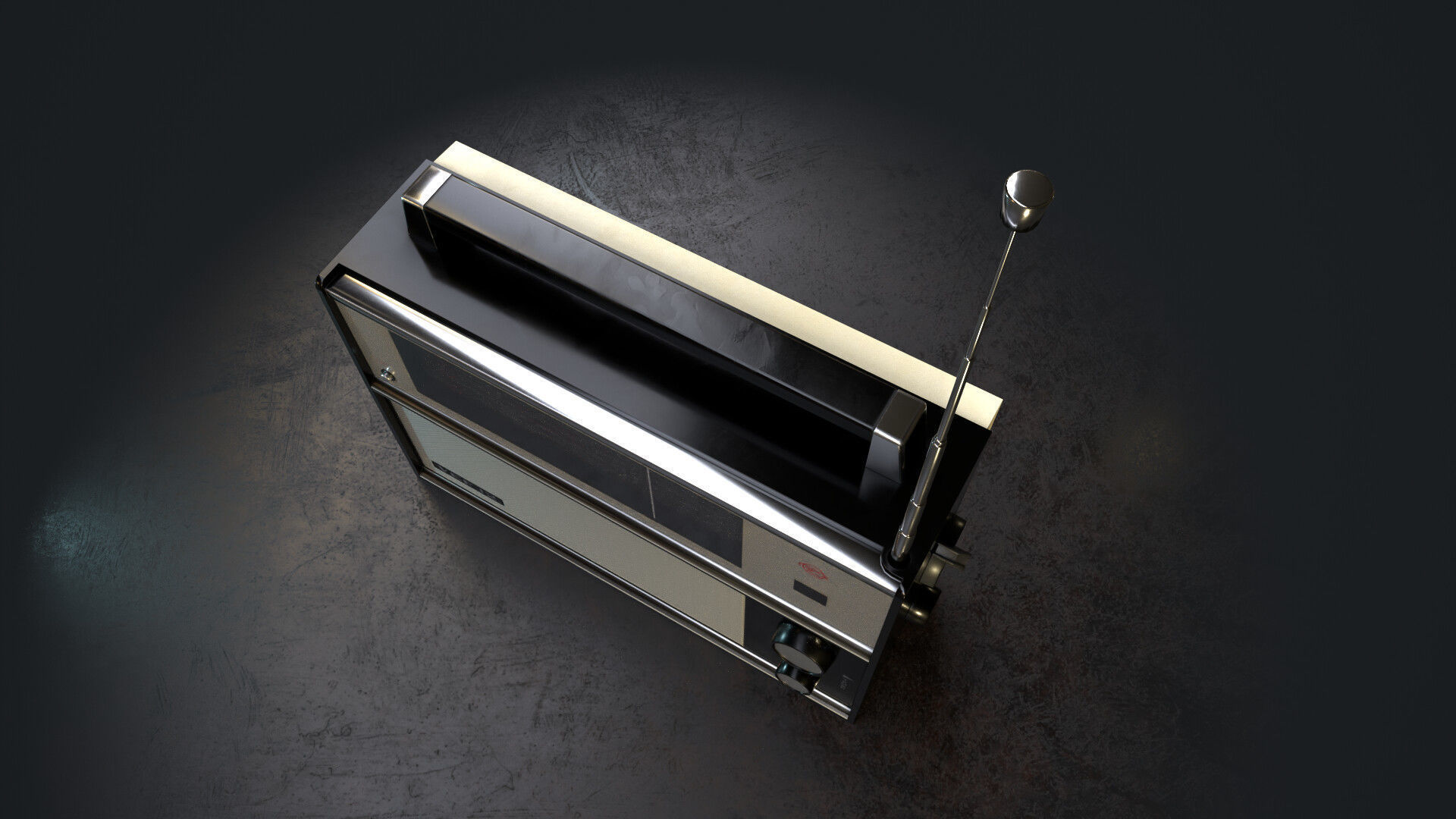 VEF-12 Soviet Radio - GameReady LowPoly PBR Low-poly 3D model_2