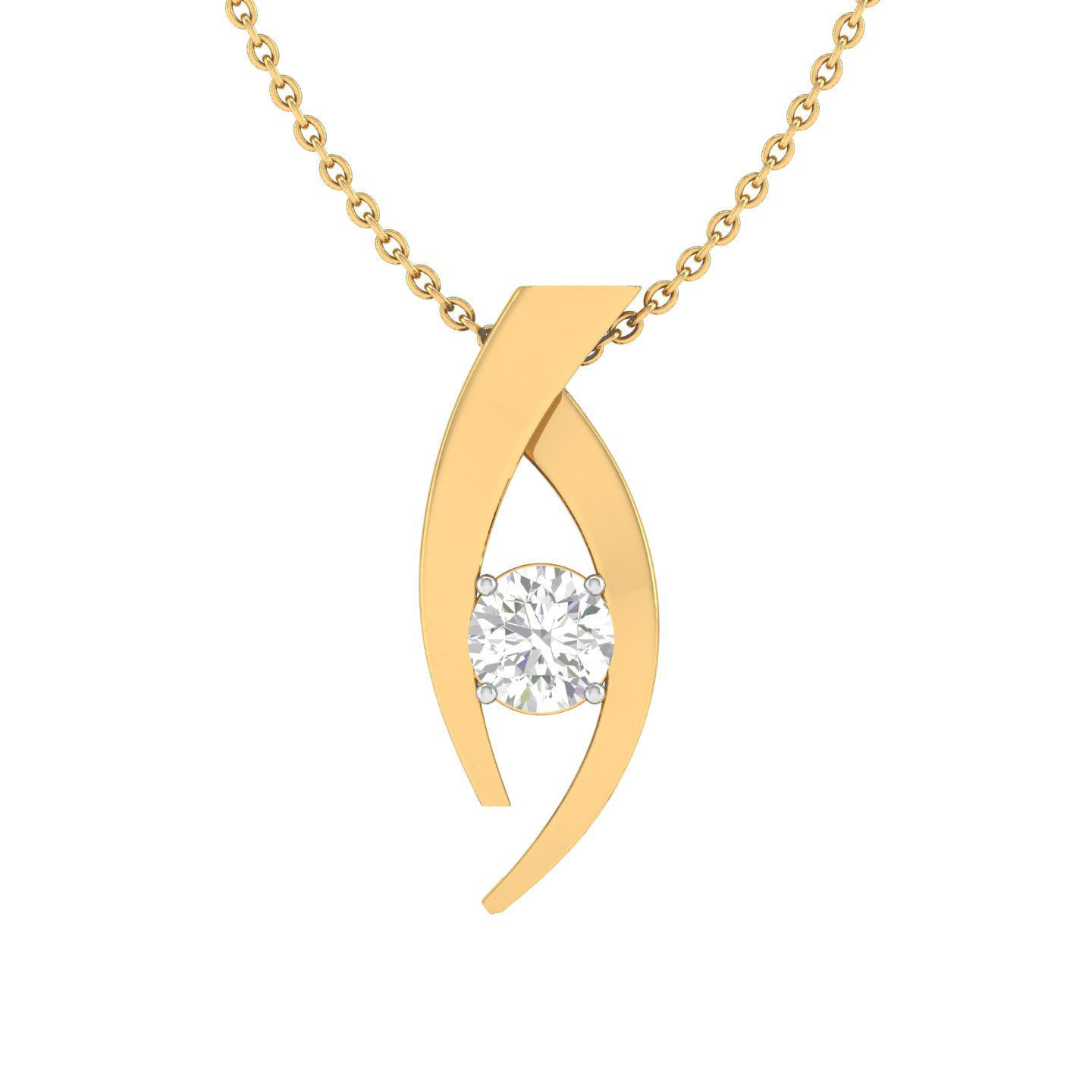 Women solitaire pendant 3dm stl render detail 3D print model_5