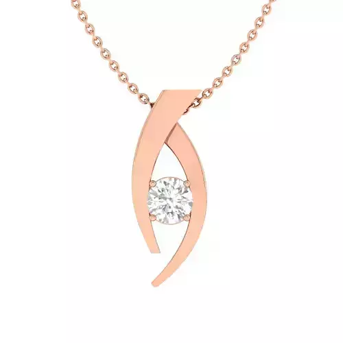 Women solitaire pendant 3dm stl render detail