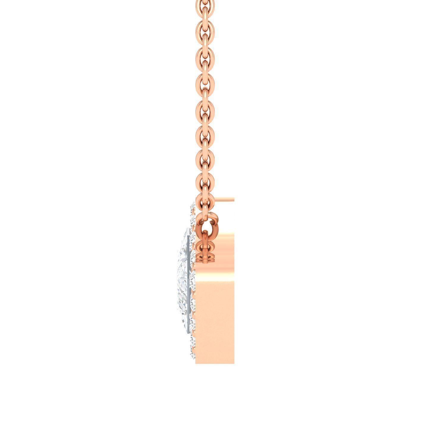 Women square pendant 3dm stl render detail 3D print model_1