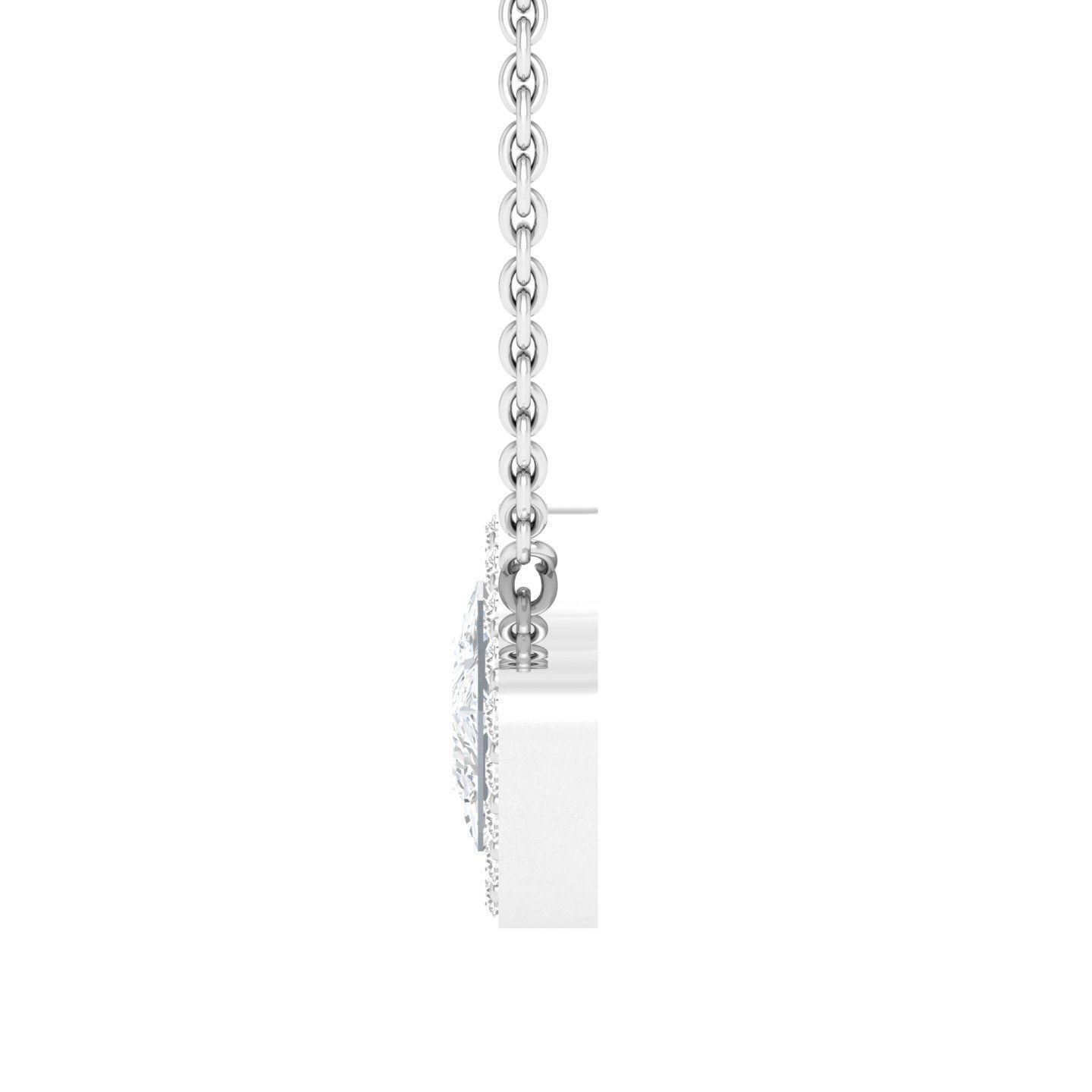 Women square pendant 3dm stl render detail 3D print model_4