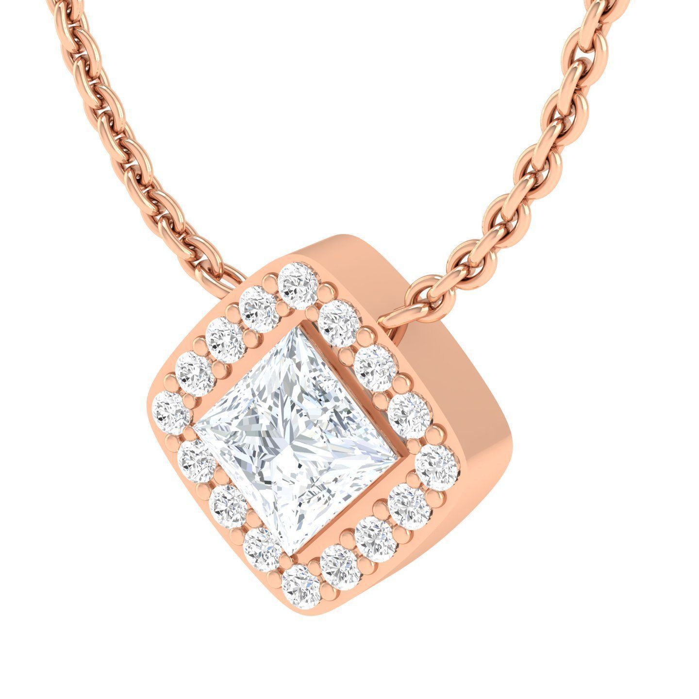 Women square pendant 3dm stl render detail 3D print model_2