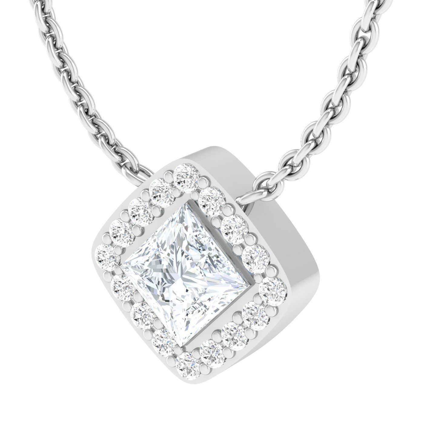 Women square pendant 3dm stl render detail 3D print model_5