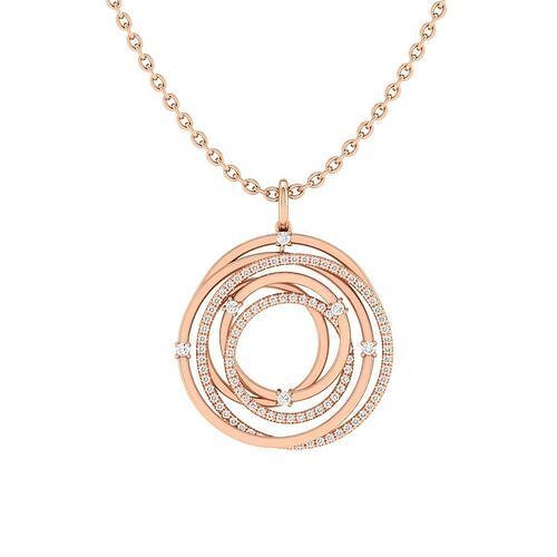 Women round pendant 3dm stl render detail 3D print model
