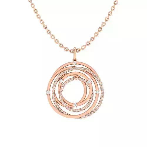 Women round pendant 3dm stl render detail 3D print model