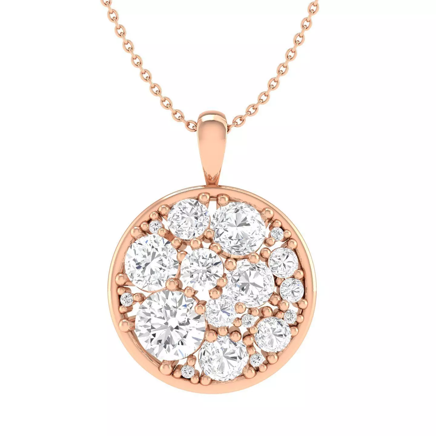 Women round pendant 3dm stl render detail 3D print model_0