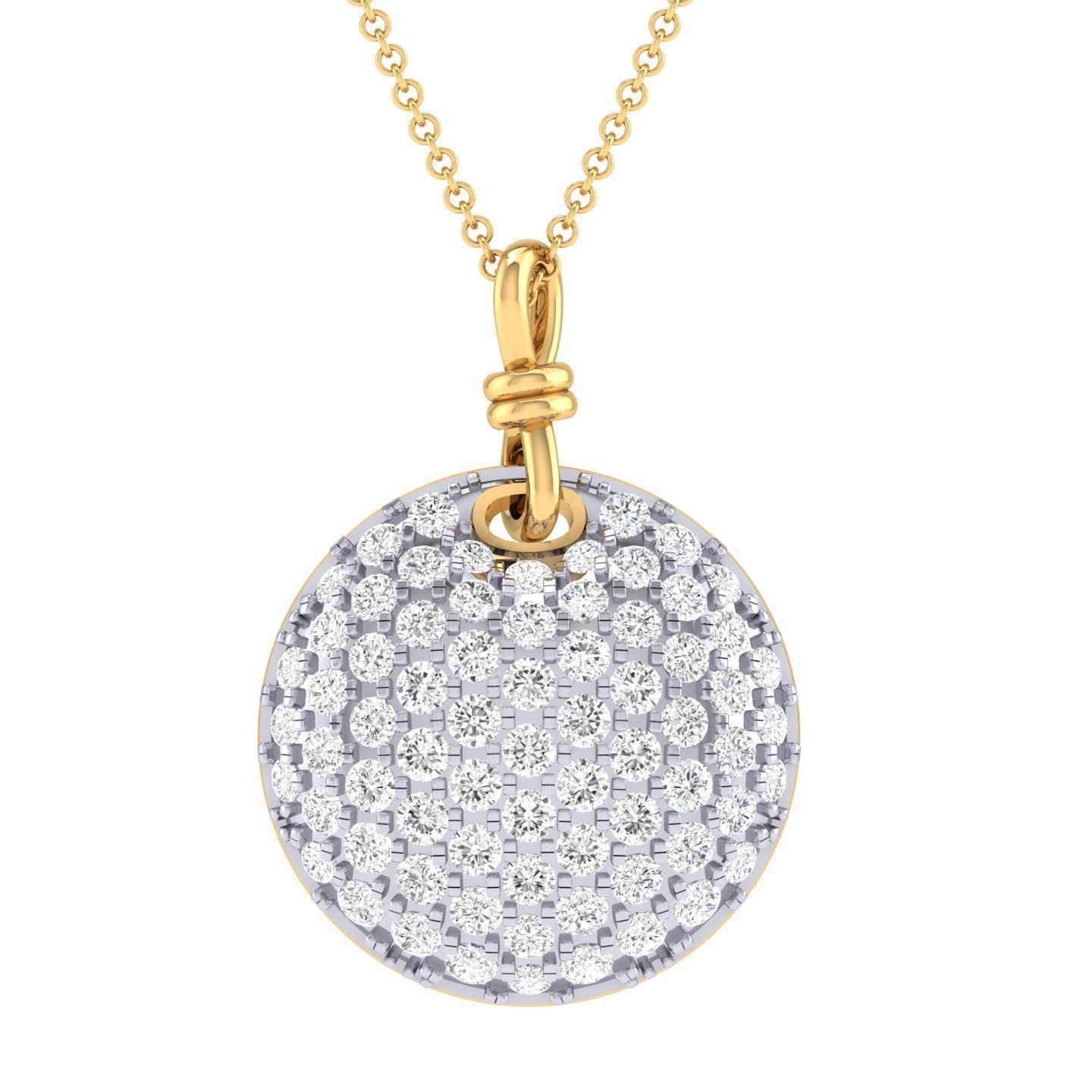 Women round pendant 3dm stl render detail 3D print model_6