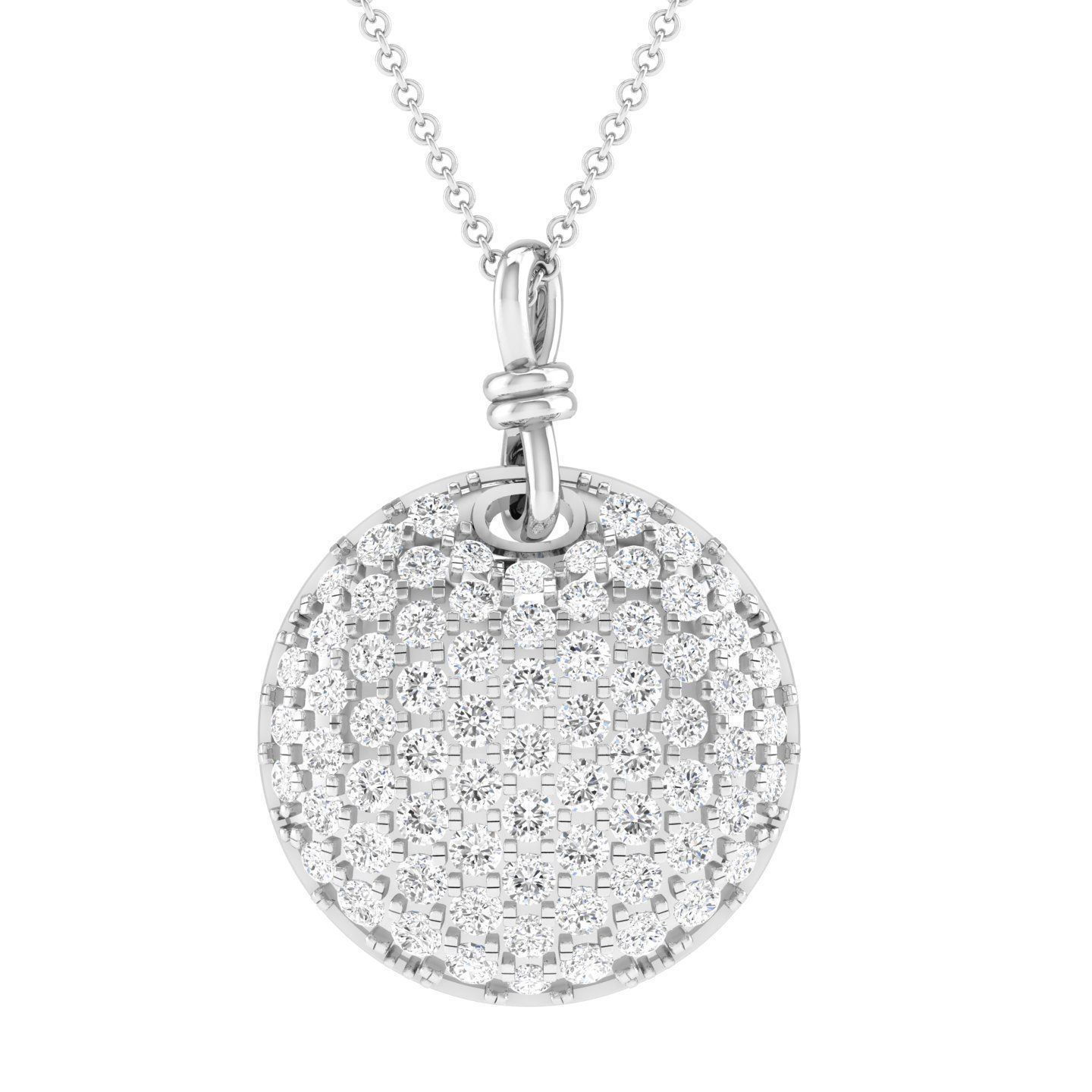 Women round pendant 3dm stl render detail 3D print model_3