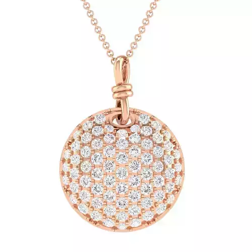 Women round pendant 3dm stl render detail