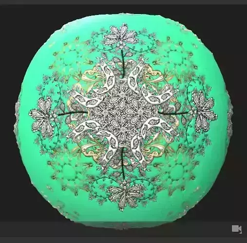 5 Vintage pattern with golden elements PBR texture