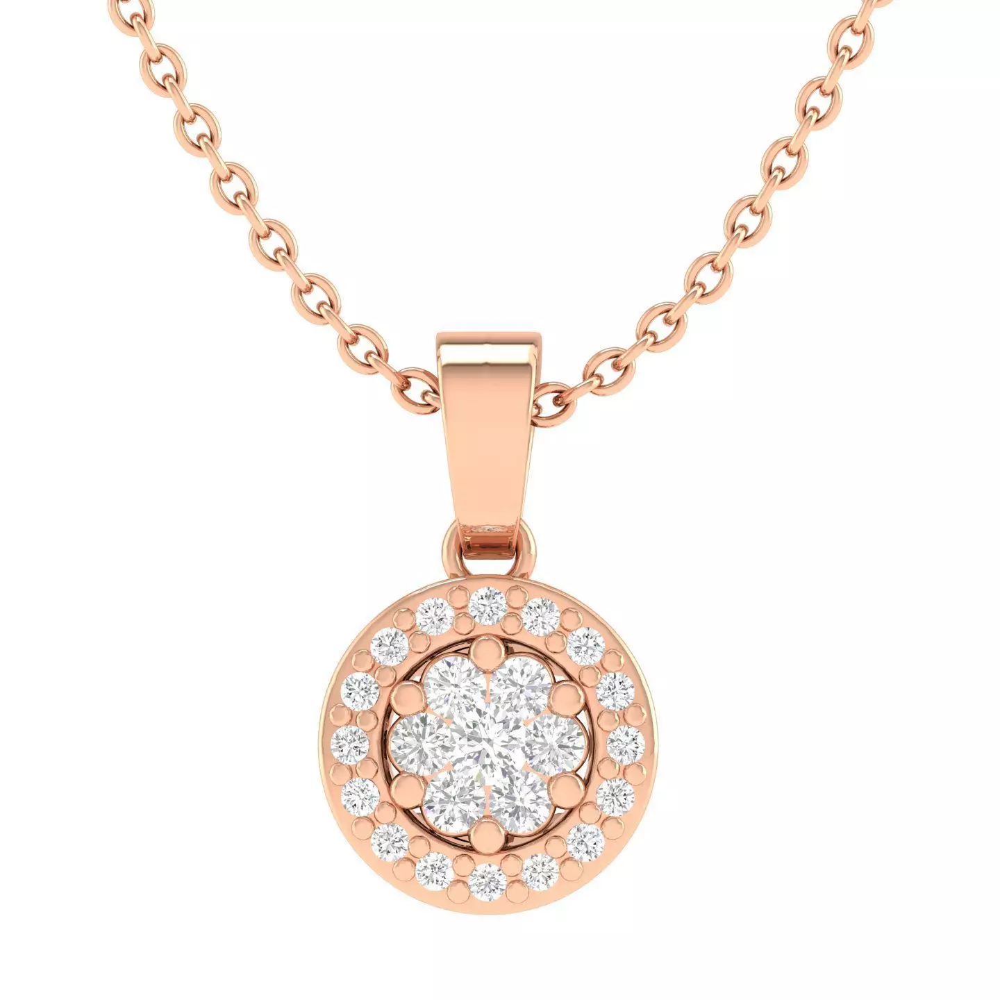 Women round pendant 3dm stl render detail 3D print model_0