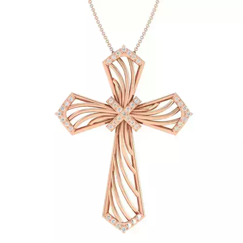 Cross pendant 3dm stl render detail 3D print model