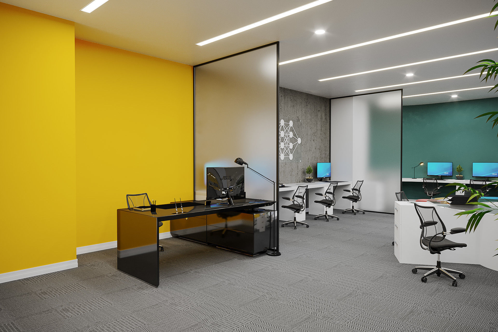 programming and AI engineering office  3D model_3