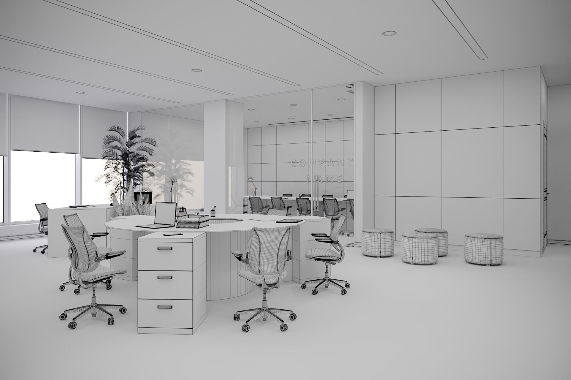 programming and AI engineering office  3D model_10
