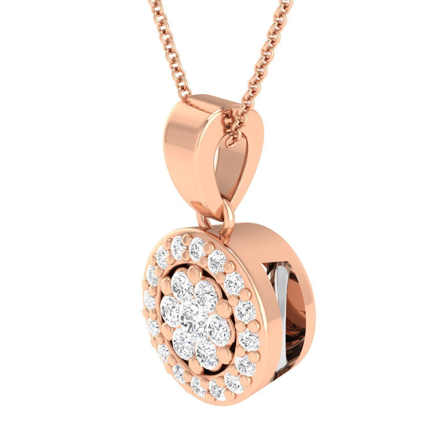 Women round pendant 3dm stl render detail 3D print model_2