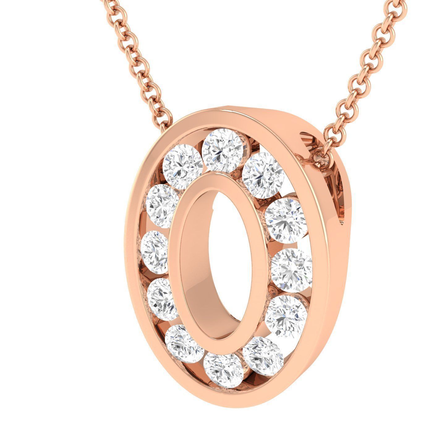 Women round pendant 3dm stl render detail 3D print model_2