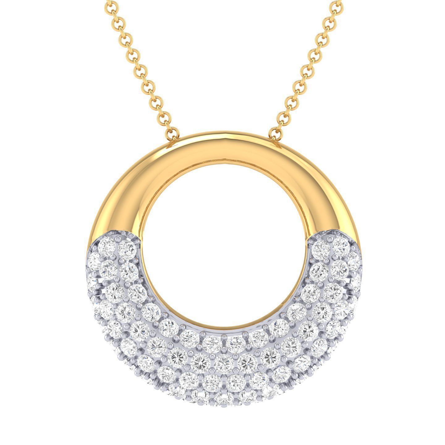 Women round pendant 3dm stl render detail 3D print model_6