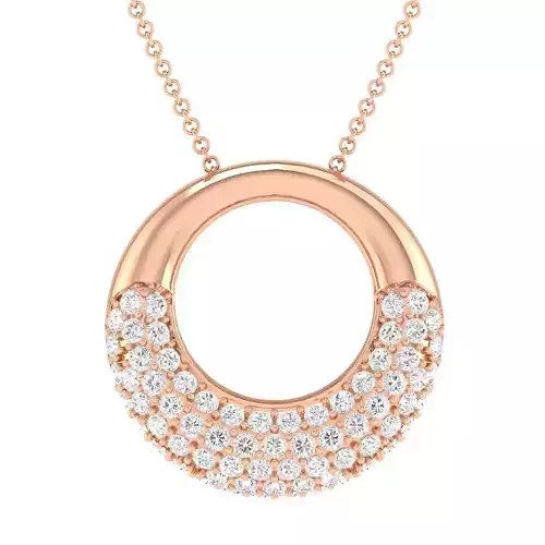 Women round pendant 3dm stl render detail