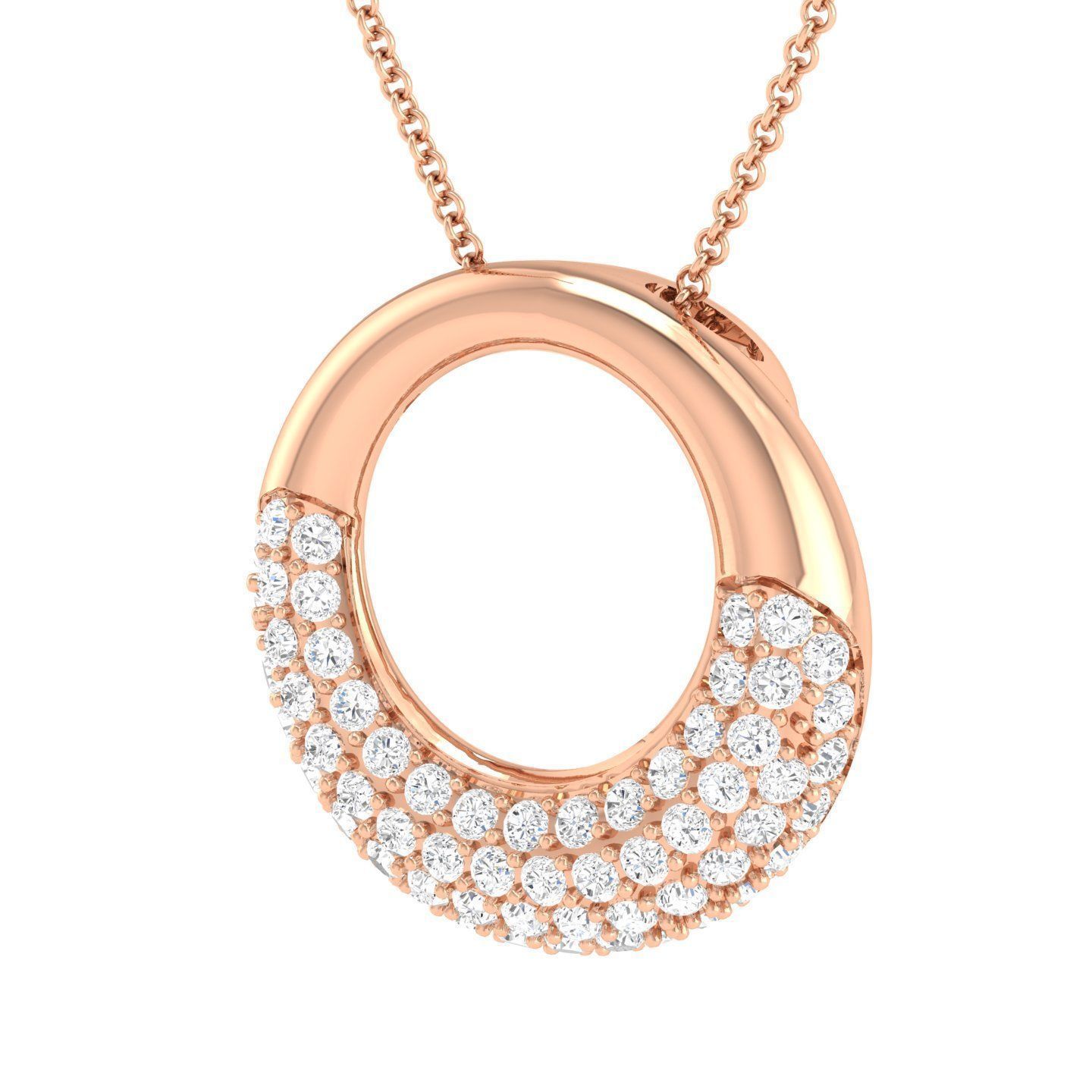 Women round pendant 3dm stl render detail 3D print model_2