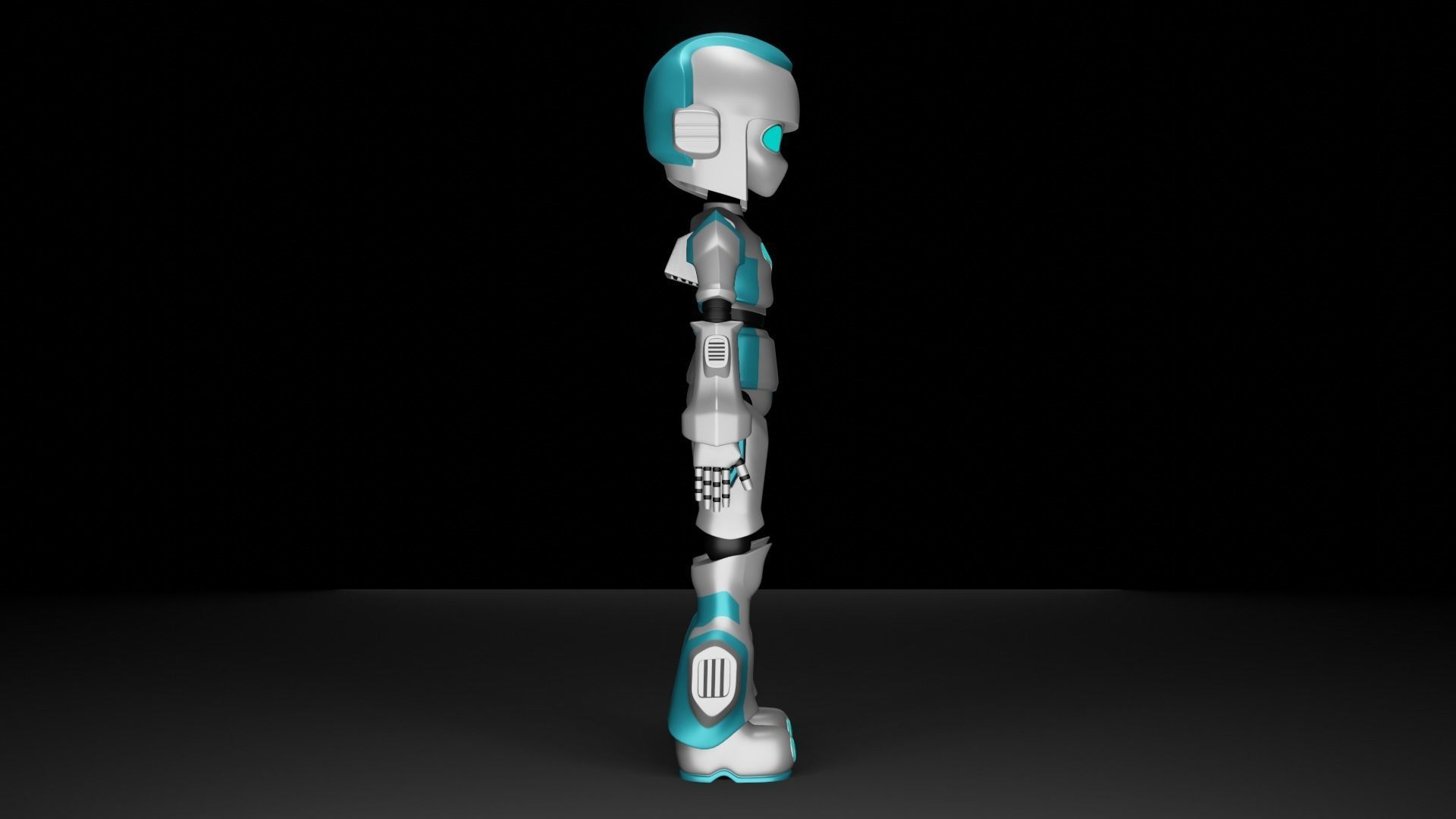 Cute Robot Low-poly 3D model_10