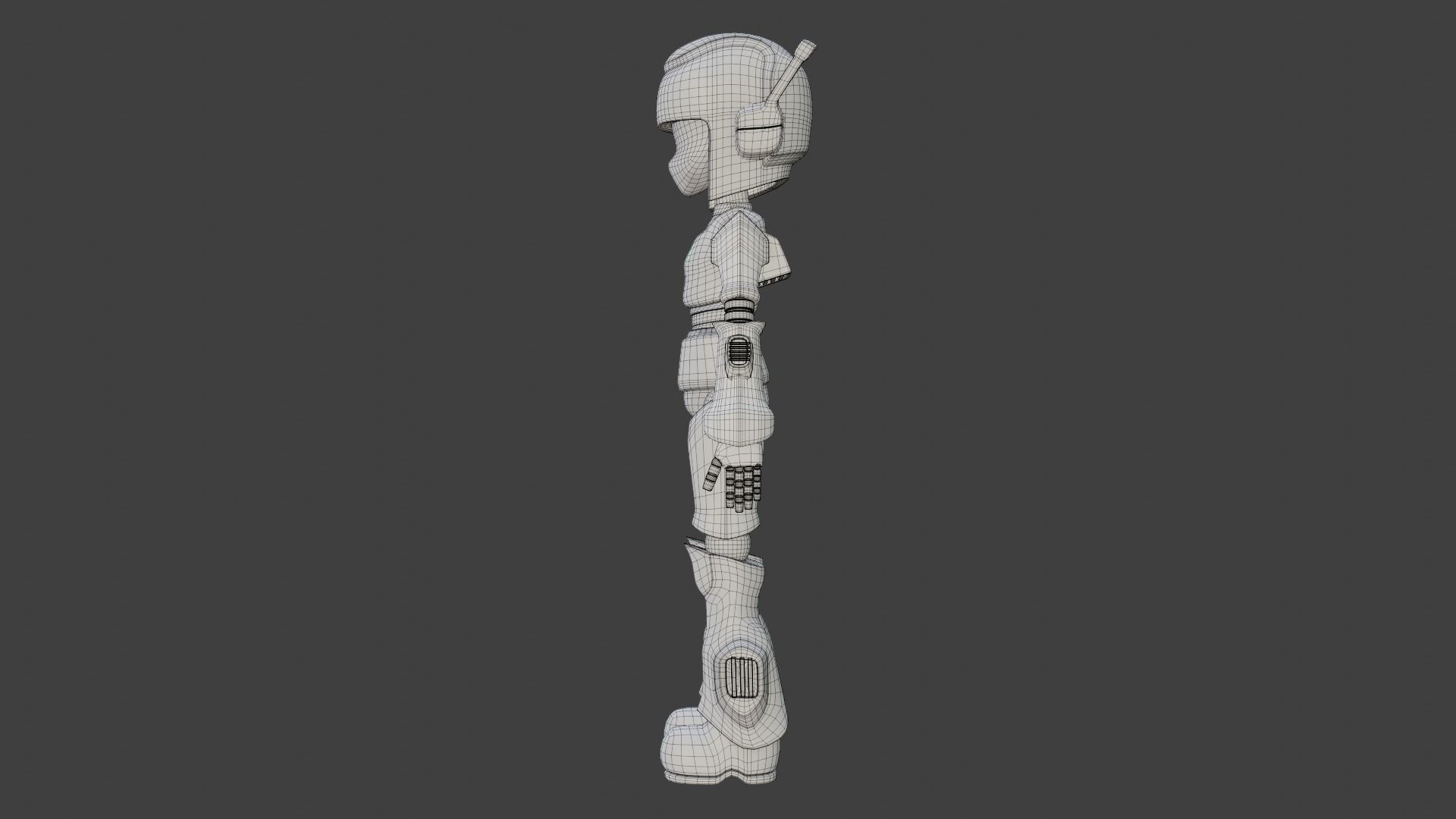 Cute Robot Low-poly 3D model_17
