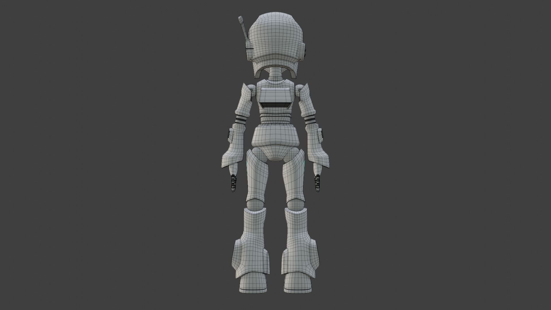 Cute Robot Low-poly 3D model_18