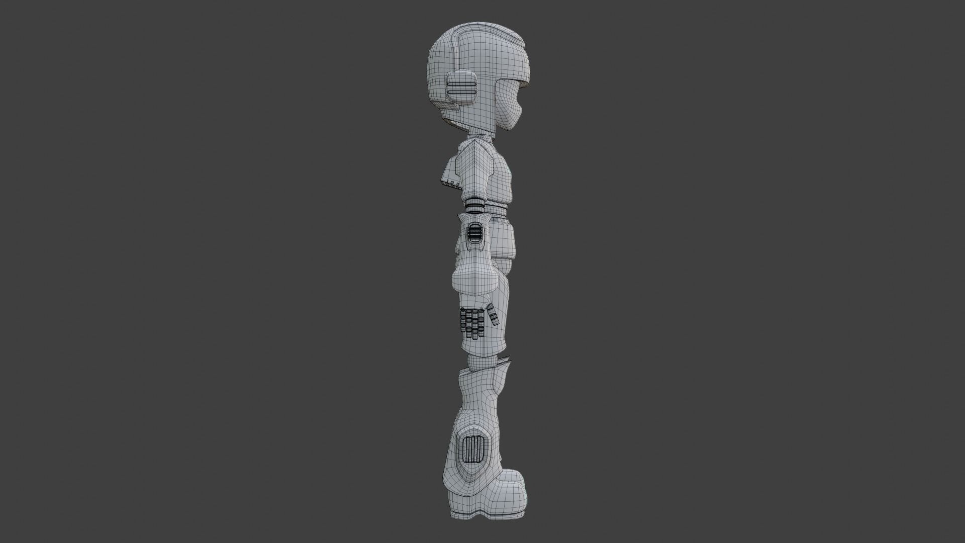 Cute Robot Low-poly 3D model_20