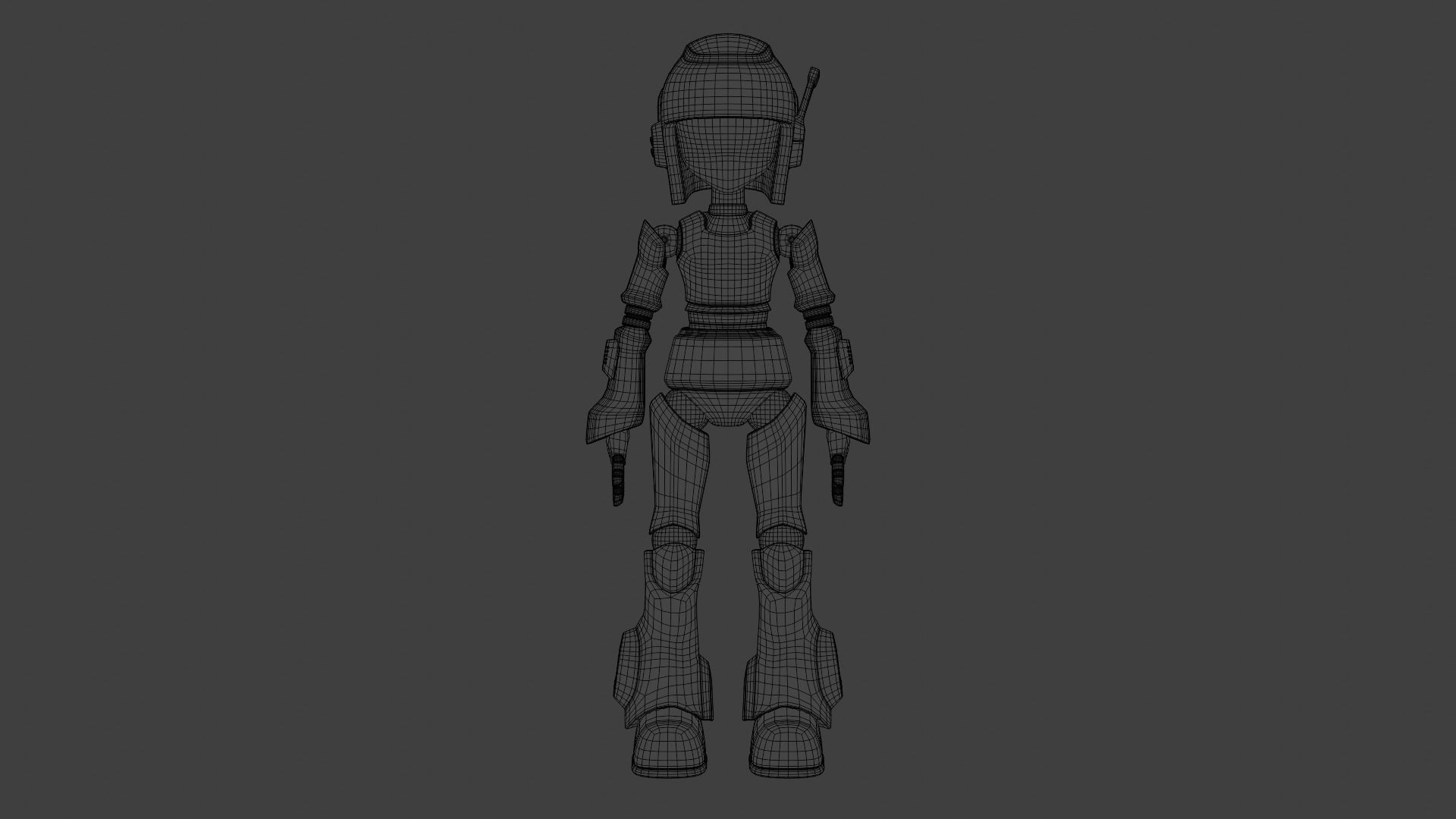 Cute Robot Low-poly 3D model_19