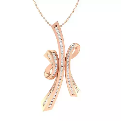 Women pendant 3dm stl render detail