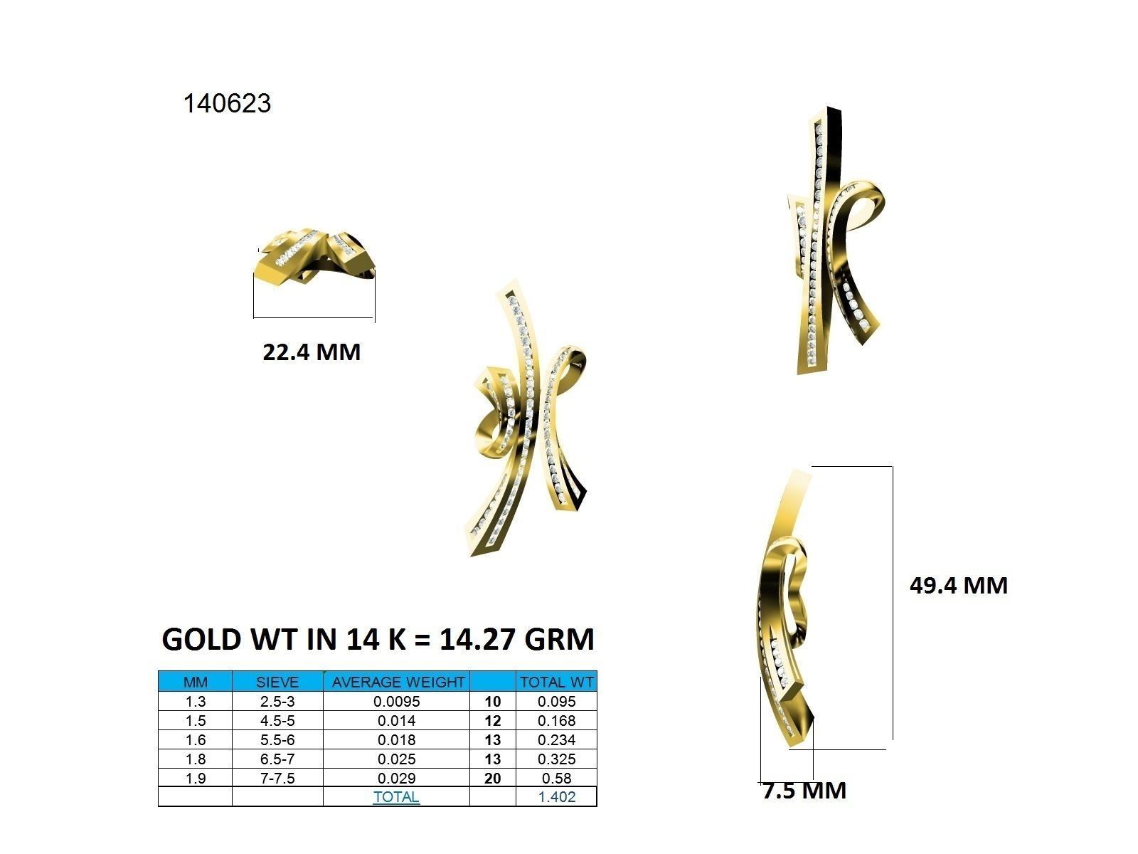 Women pendant 3dm stl render detail 3D print model_9