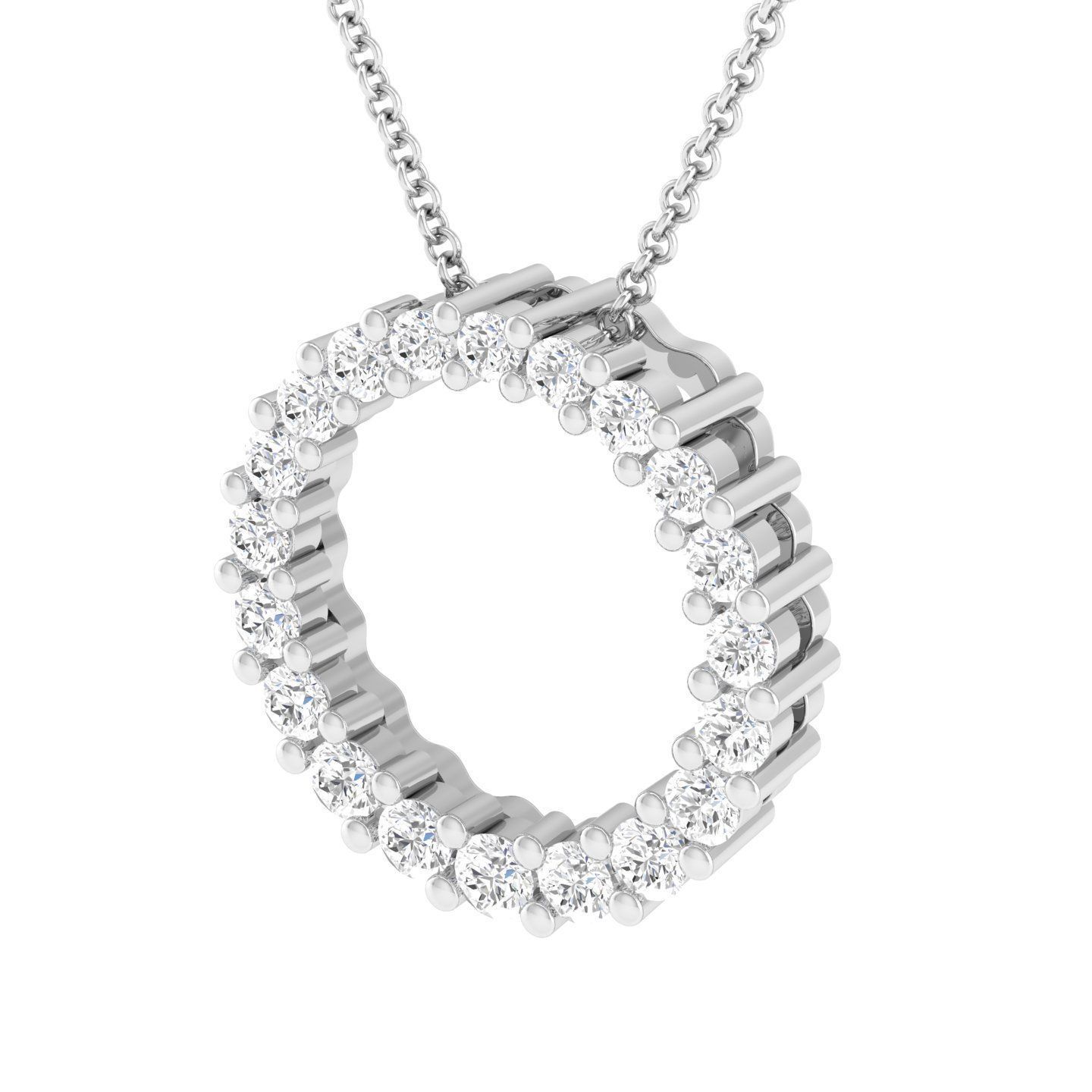 Women round pendant 3dm stl render detail 3D print model_5