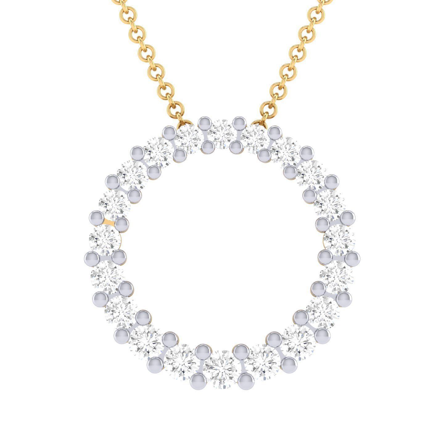 Women round pendant 3dm stl render detail 3D print model_6