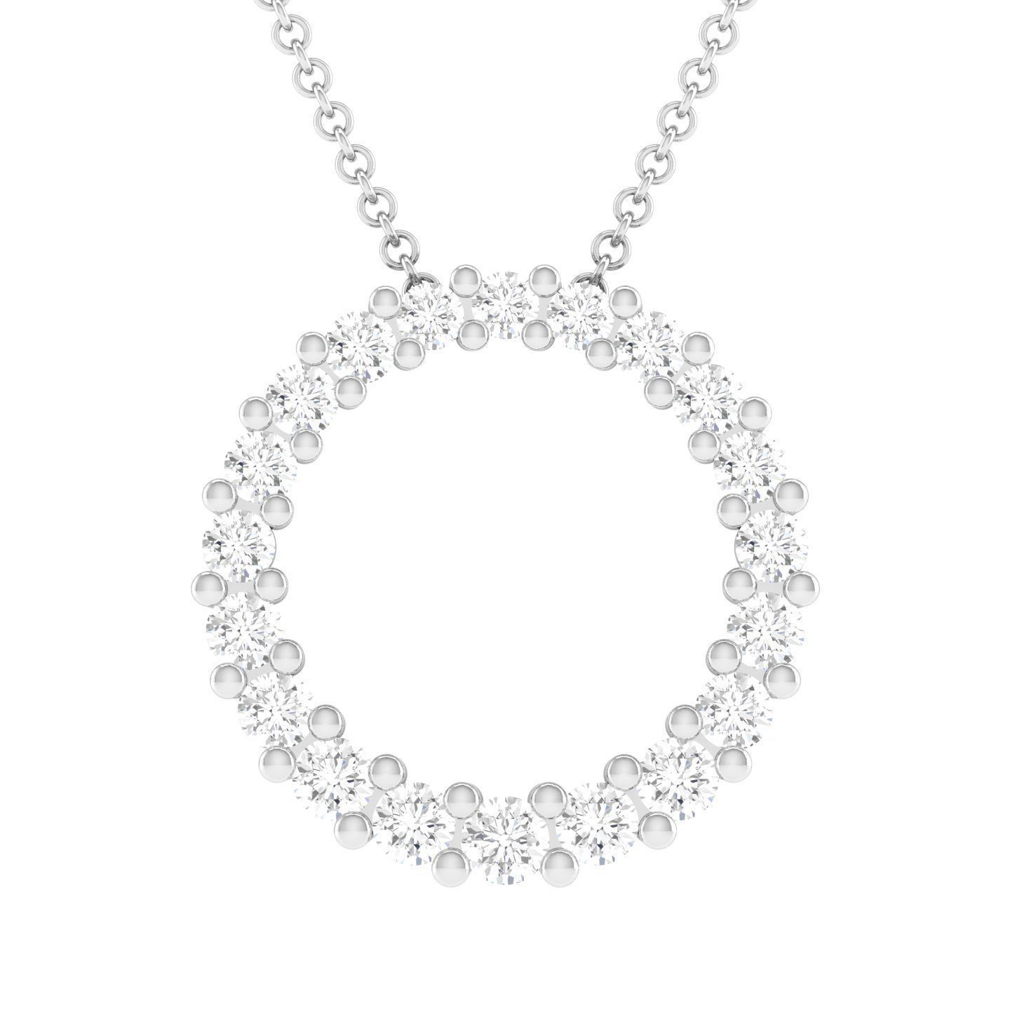 Women round pendant 3dm stl render detail 3D print model_3