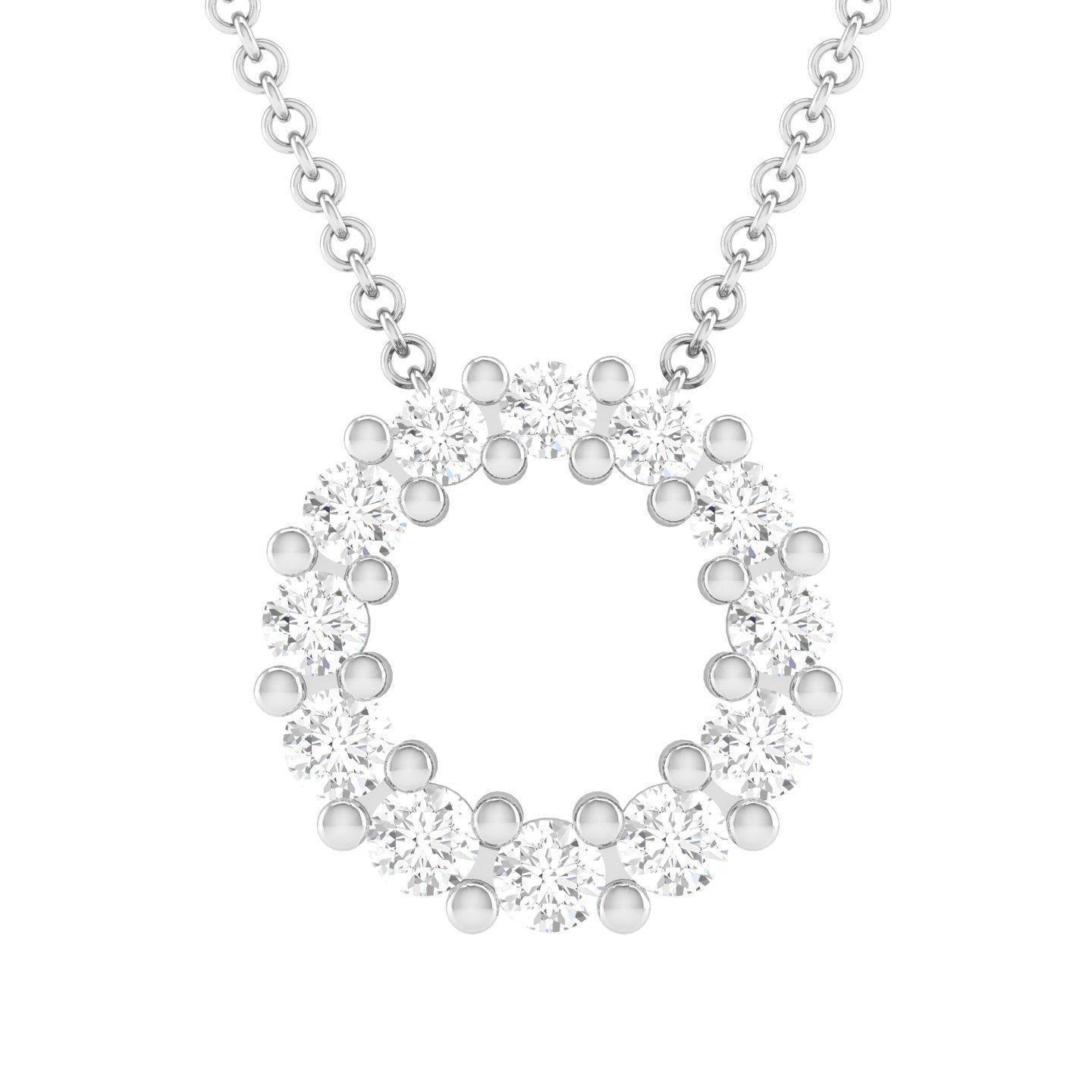 Women round pendant 3dm stl render detail 3D print model_3