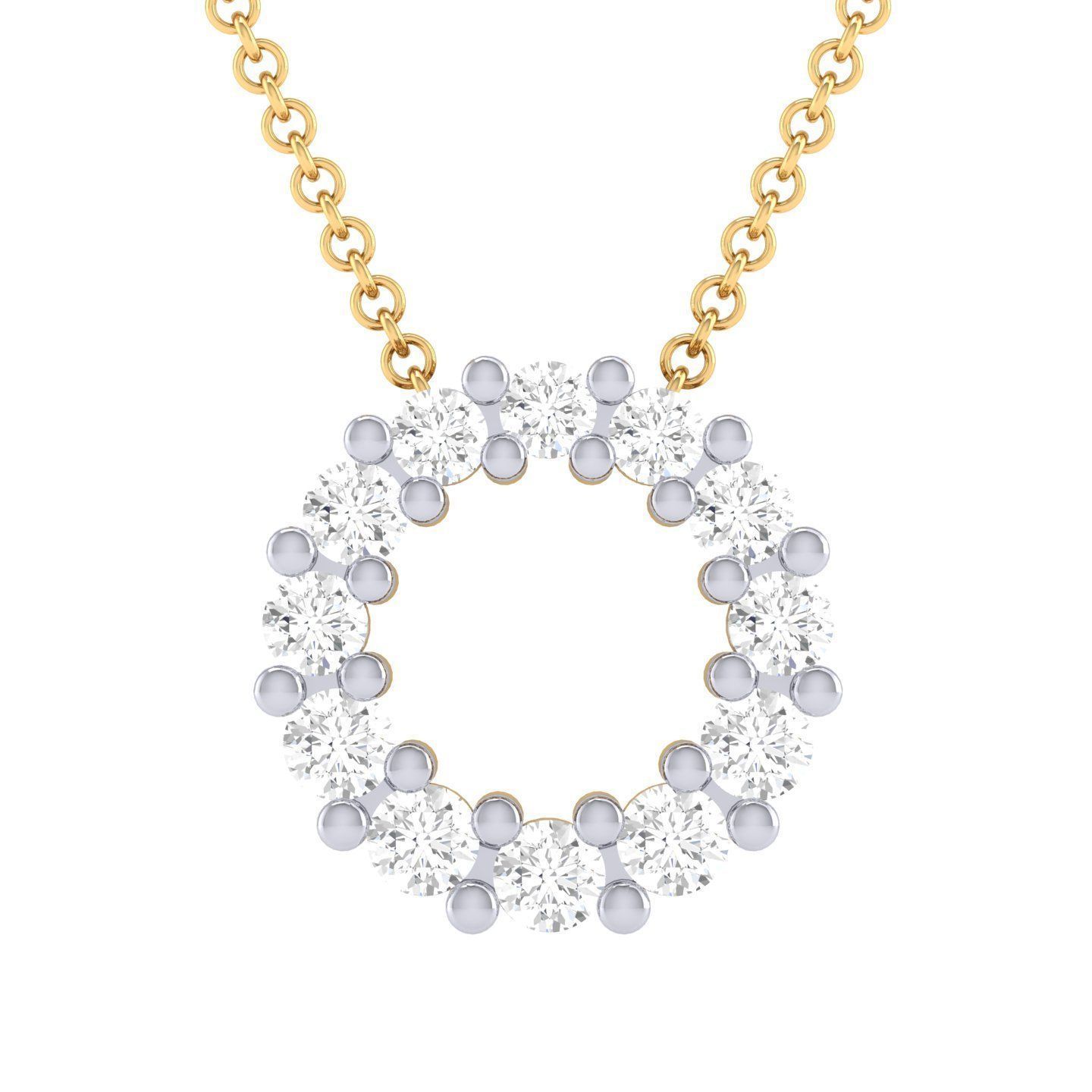 Women round pendant 3dm stl render detail 3D print model_6