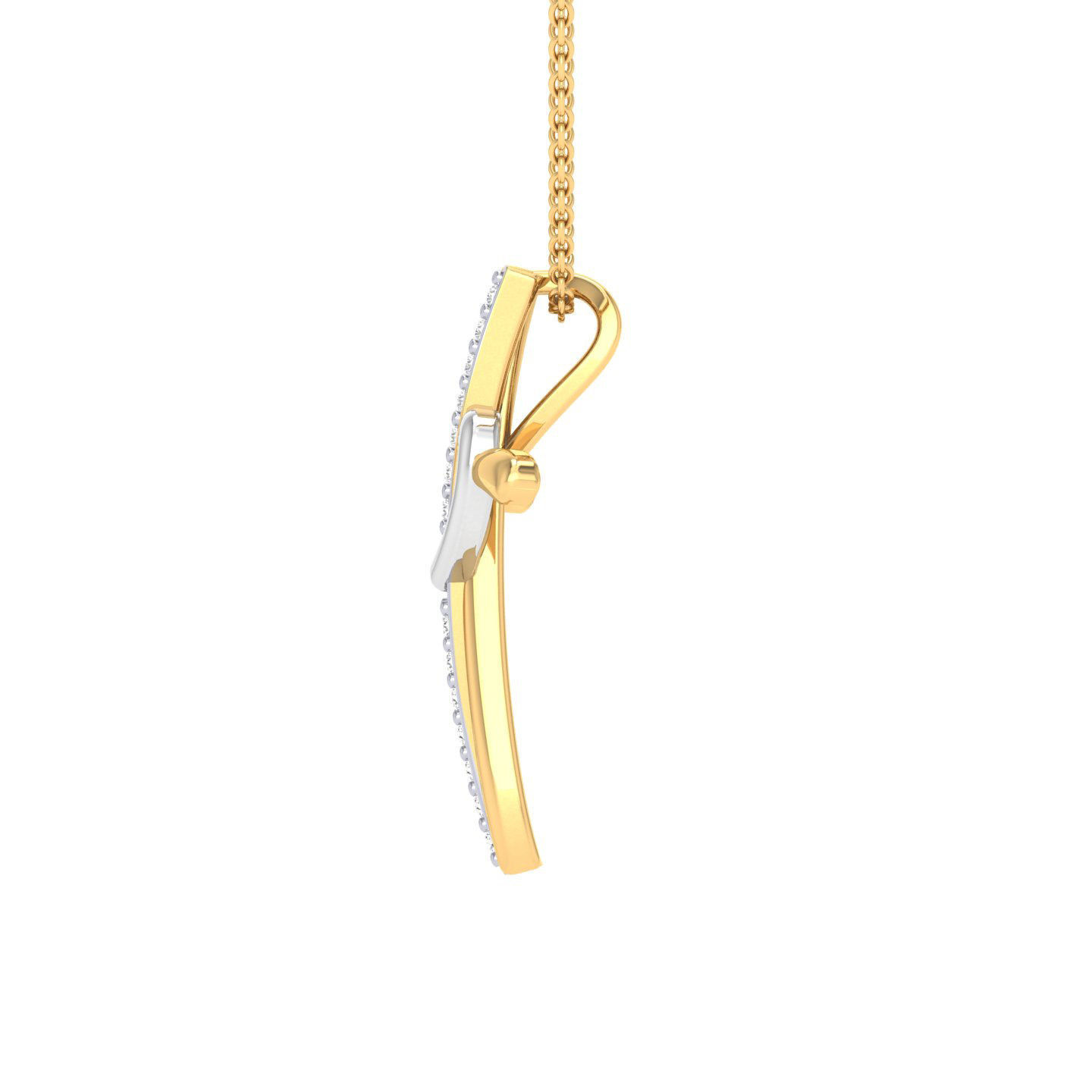 Cross pendant with heart 3dm stl render detail 3D print model_7