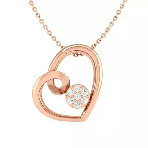 Women heart pendant 3dm stl render detail 3D print model