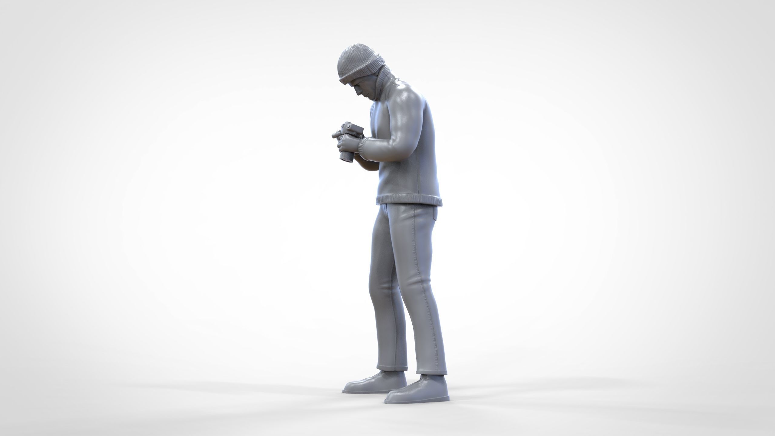 N3 Tourist on Ship with Camera or Photographer 3D print model_31