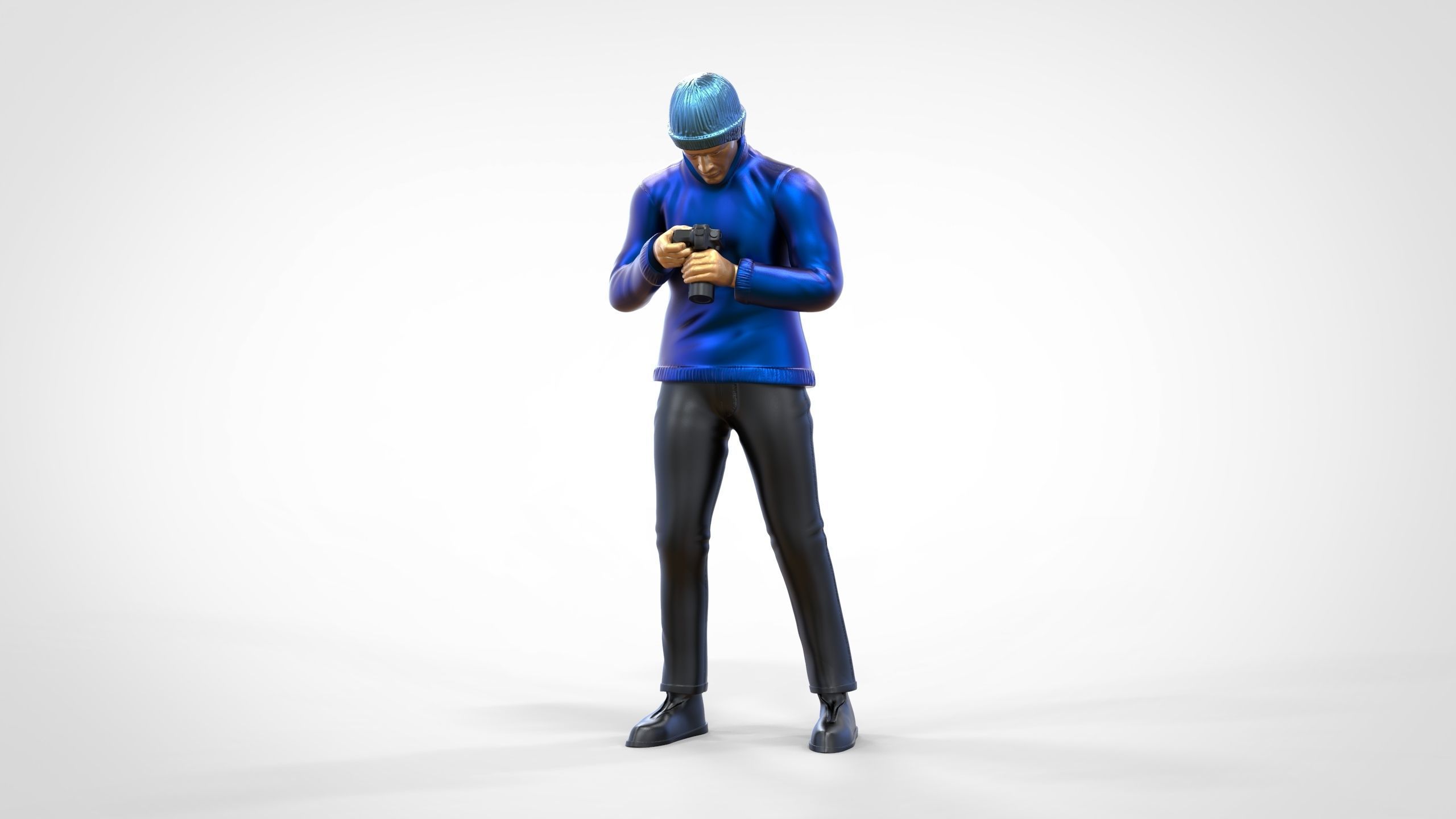 N3 Tourist on Ship with Camera or Photographer 3D print model_16