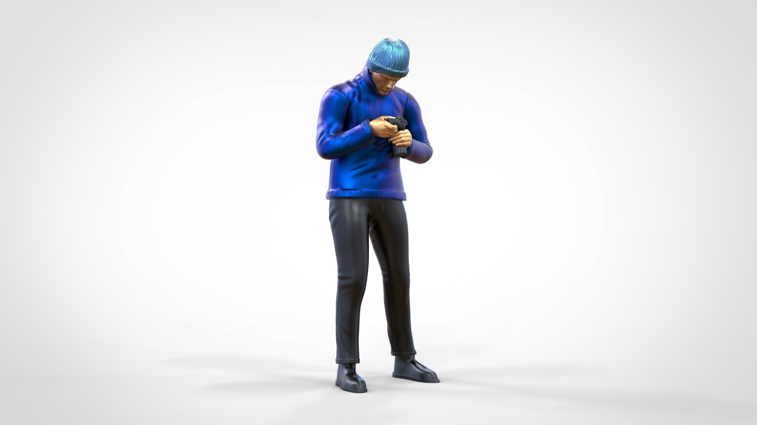 N3 Tourist on Ship with Camera or Photographer 3D print model_19