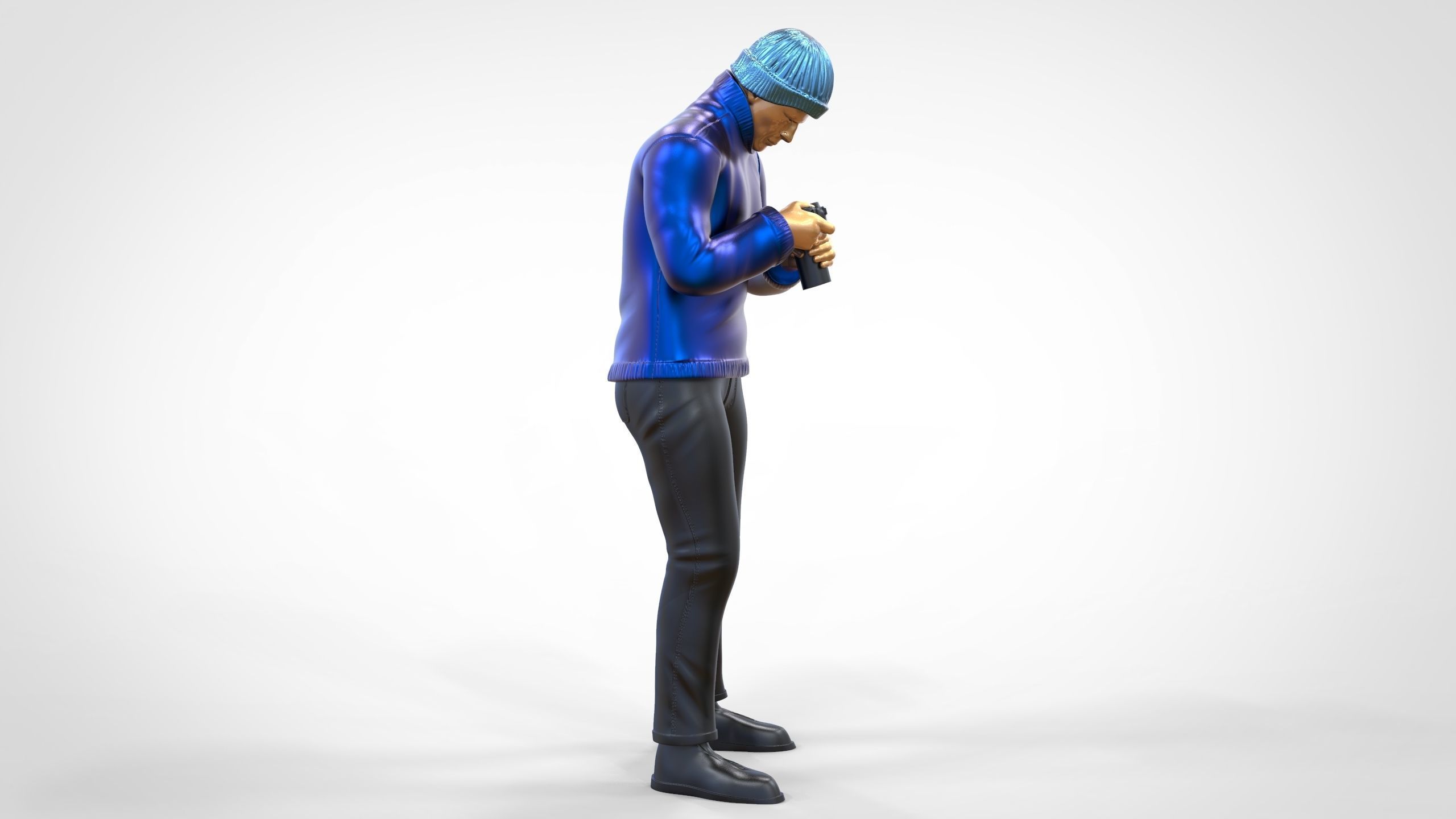 N3 Tourist on Ship with Camera or Photographer 3D print model_21