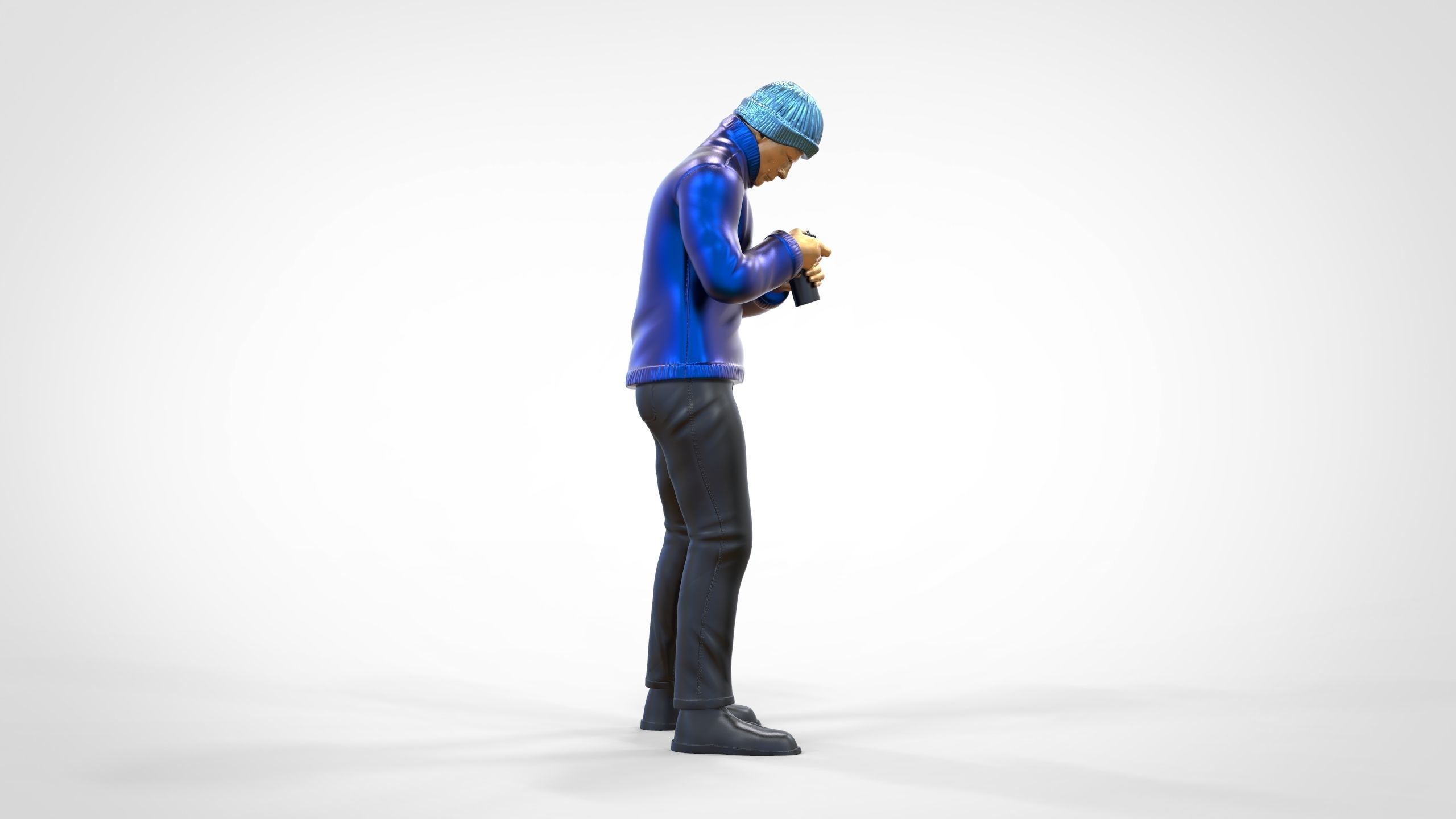 N3 Tourist on Ship with Camera or Photographer 3D print model_3